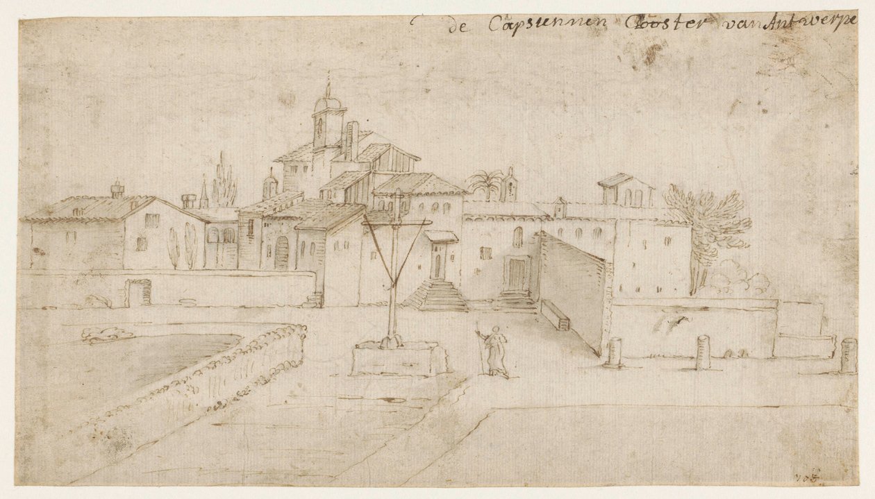 Convento de capuchinos en Amberes (?) de Anonymous