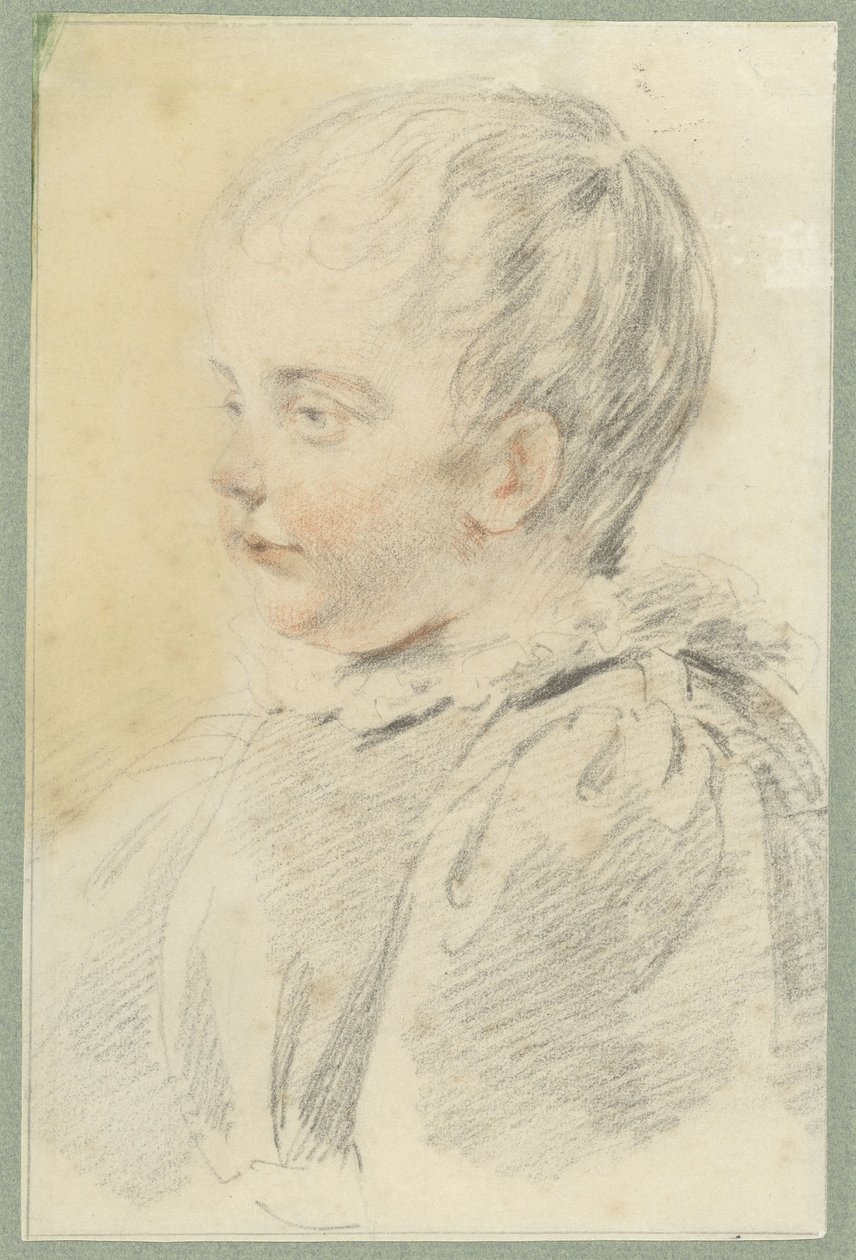 Retrato de niño con traje del siglo XVII, busto mirando a la izquierda de Anonymous