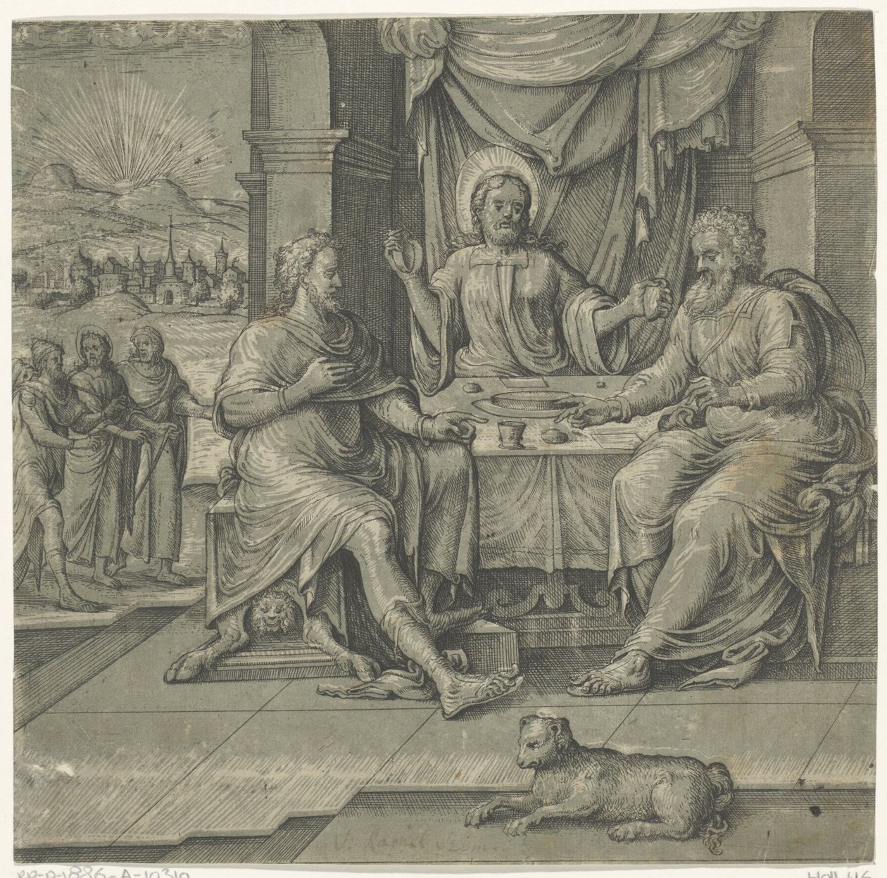 Comida en Emaús Comidas de Cristo (título de la serie) de Anonymous