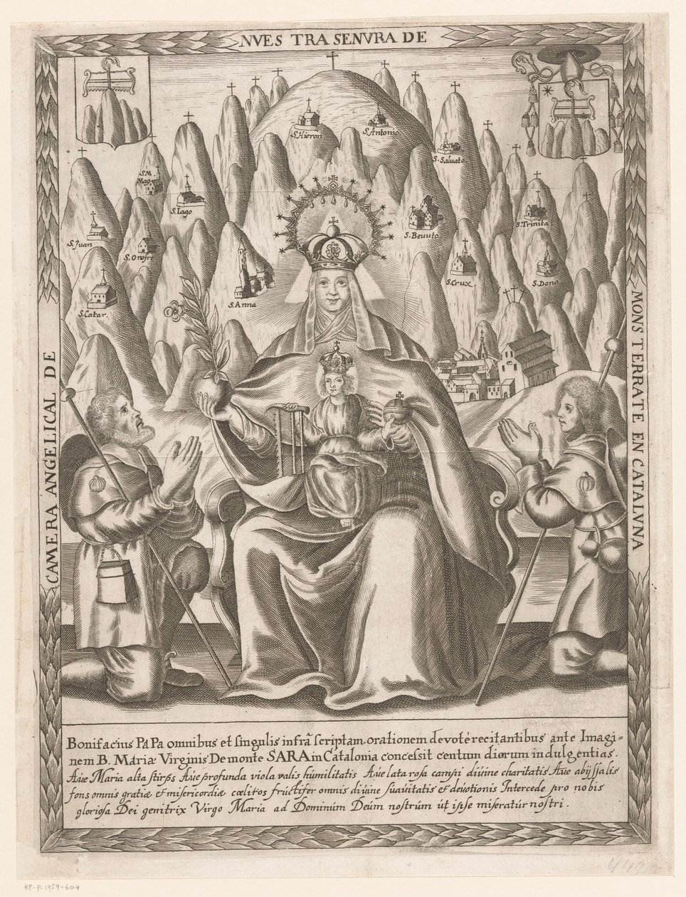 Maria van Montserrat Cámara angelical de nuestra señora de Monserrate en Cataluna (title on object) de Anonymous