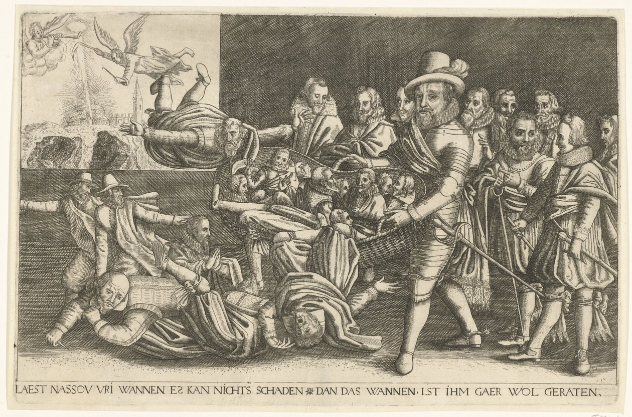 Mauricio separando el trigo de la paja, 1618 de Anonymous