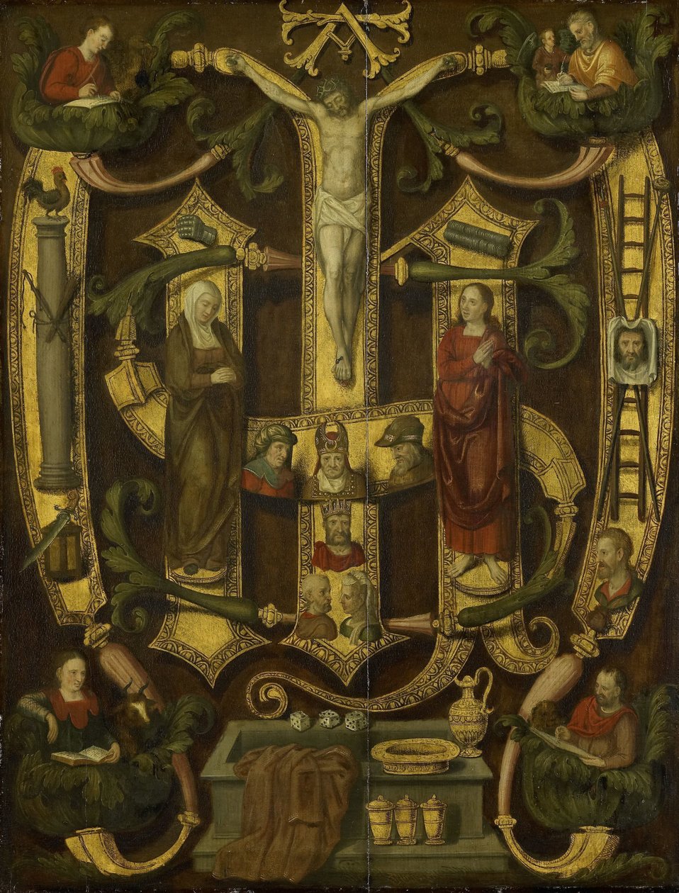 Monograma de Cristo combinado con Instrumentos de la Pasión de Anonymous