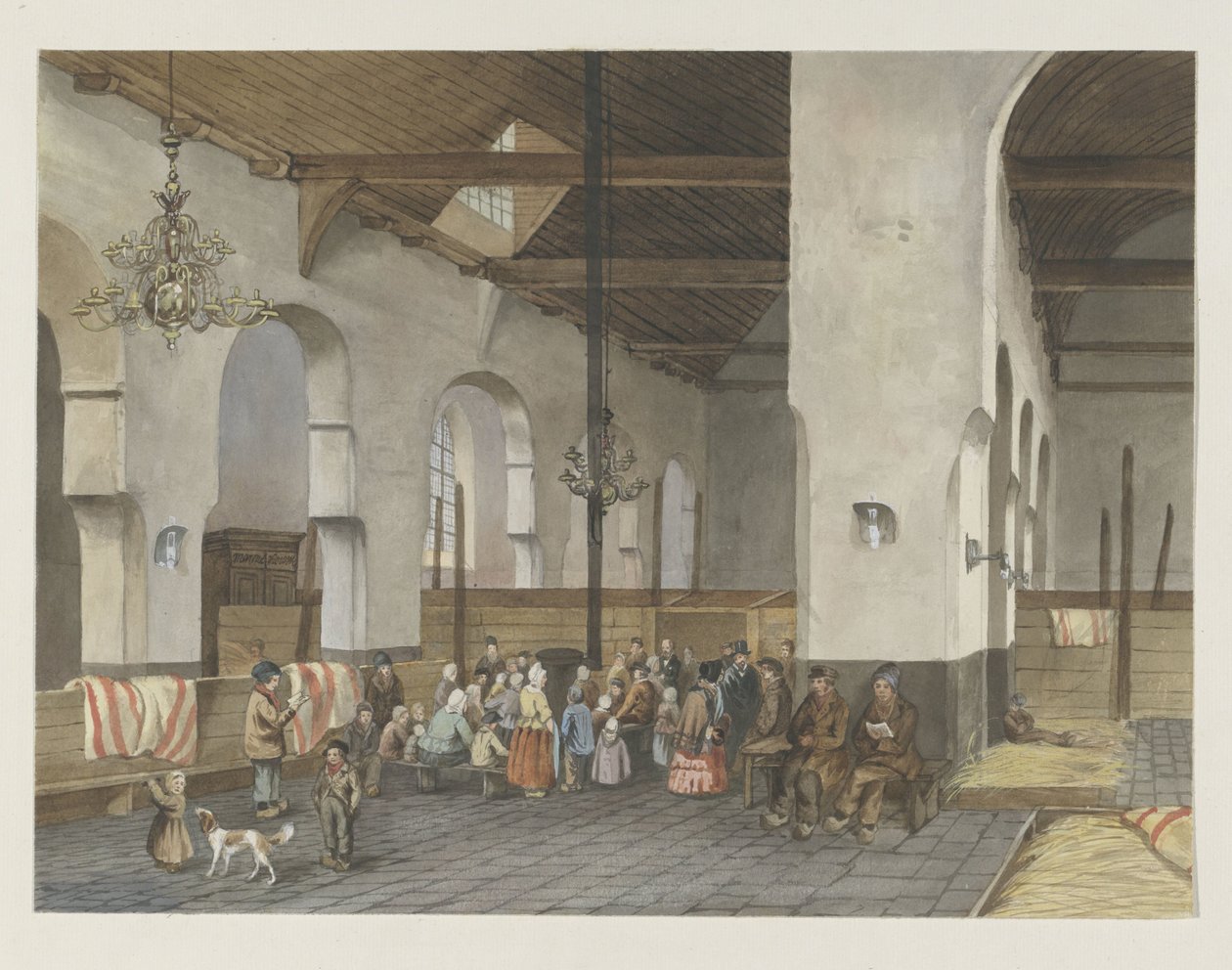 Recepción de los Veenendalers en el Geertekerk de Utrecht, 1855 de Anonymous