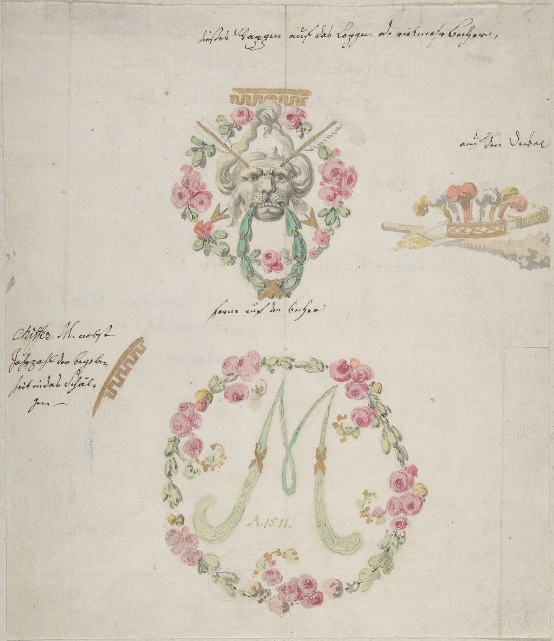Diseños ornamentales para porcelana, siglo XVIII de Anonymous,.