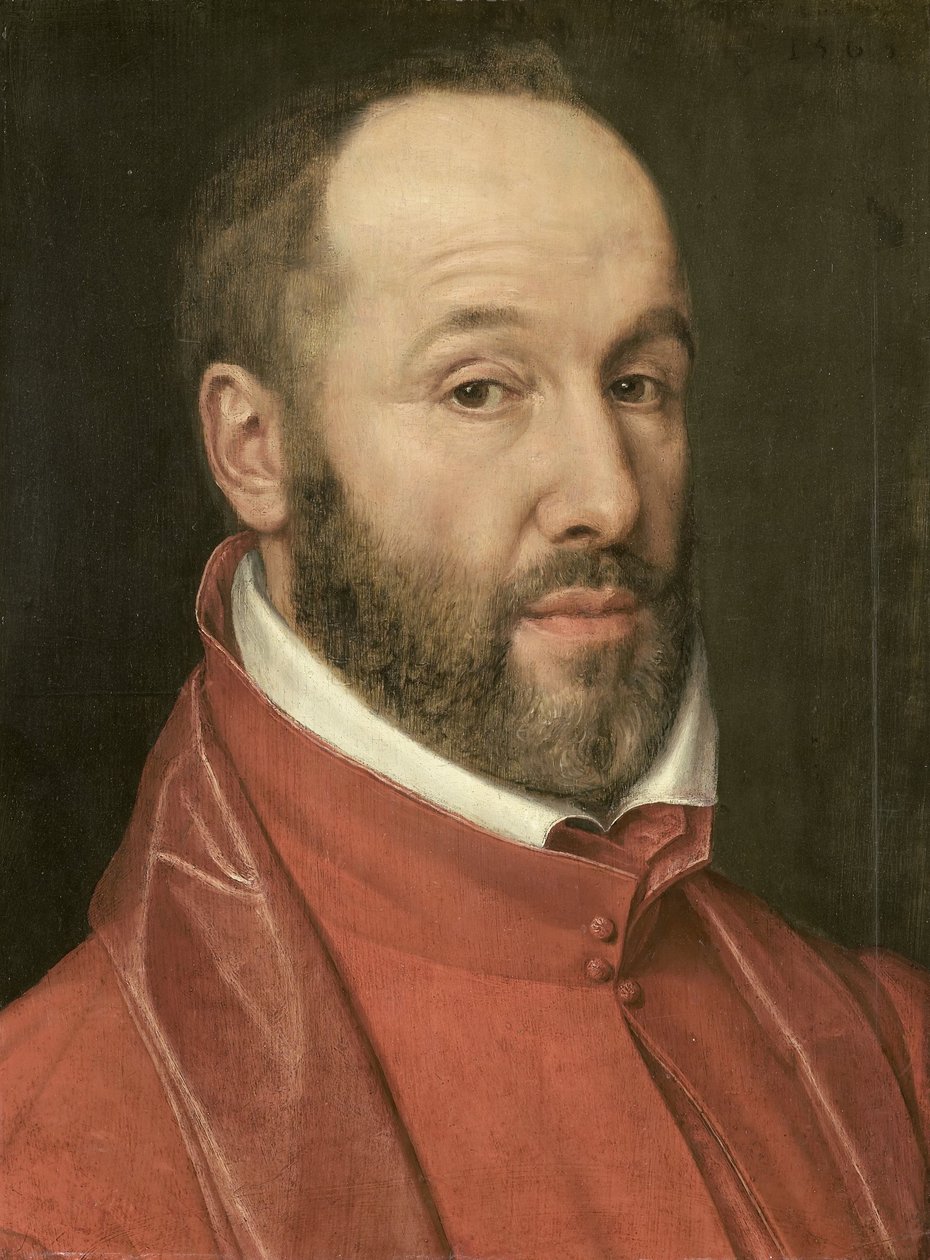 Retrato de Antoine Perrenot, cardenal de Granvelle, ministro de Carlos V y Felipe II de Anonymous