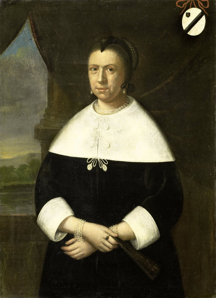 Retrato de Maria Quevellerius (1629-64), primera esposa de Jan van Riebeeck, o de su segunda esposa Maria Scipio (c. 1630-95) de Anonymous
