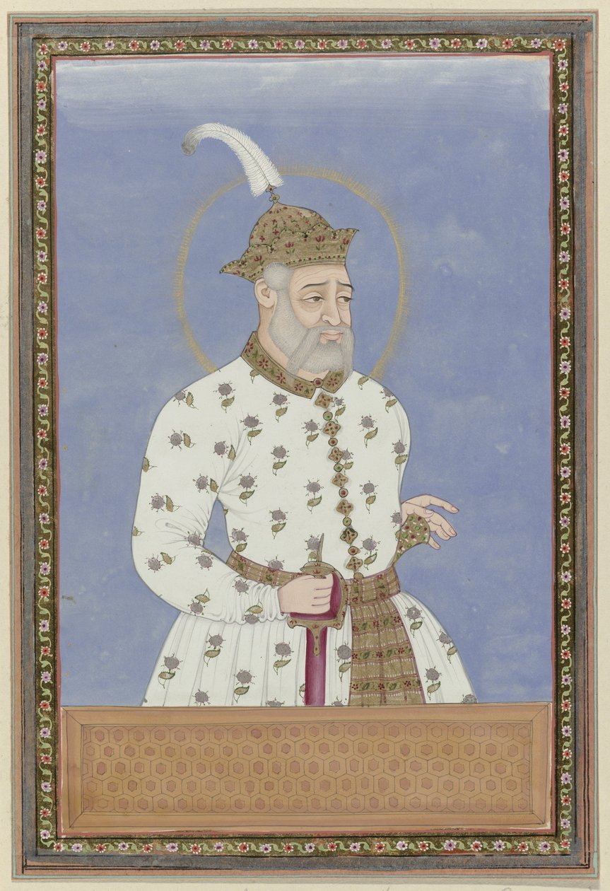 Retrato de Bara Malik; primero fue visir del sultán que gobernaba la ciudad de Bidar (...); más tarde fue gobernante de Golconda y fundó Golconda de Anonymous