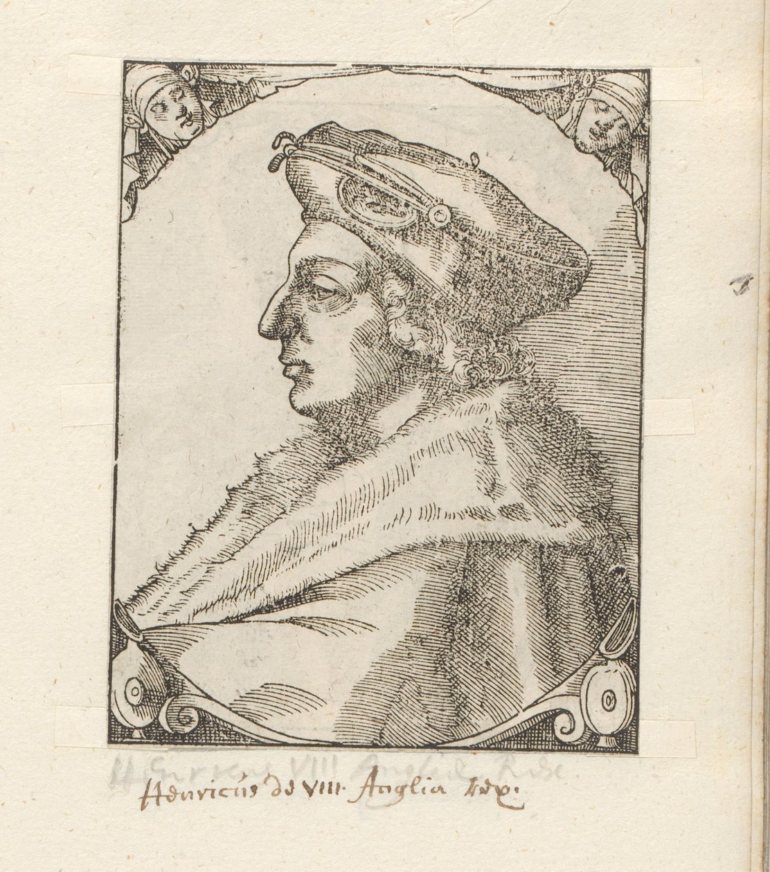 Retrato de Enrique VIII, rey de Inglaterra e Irlanda de Anonymous