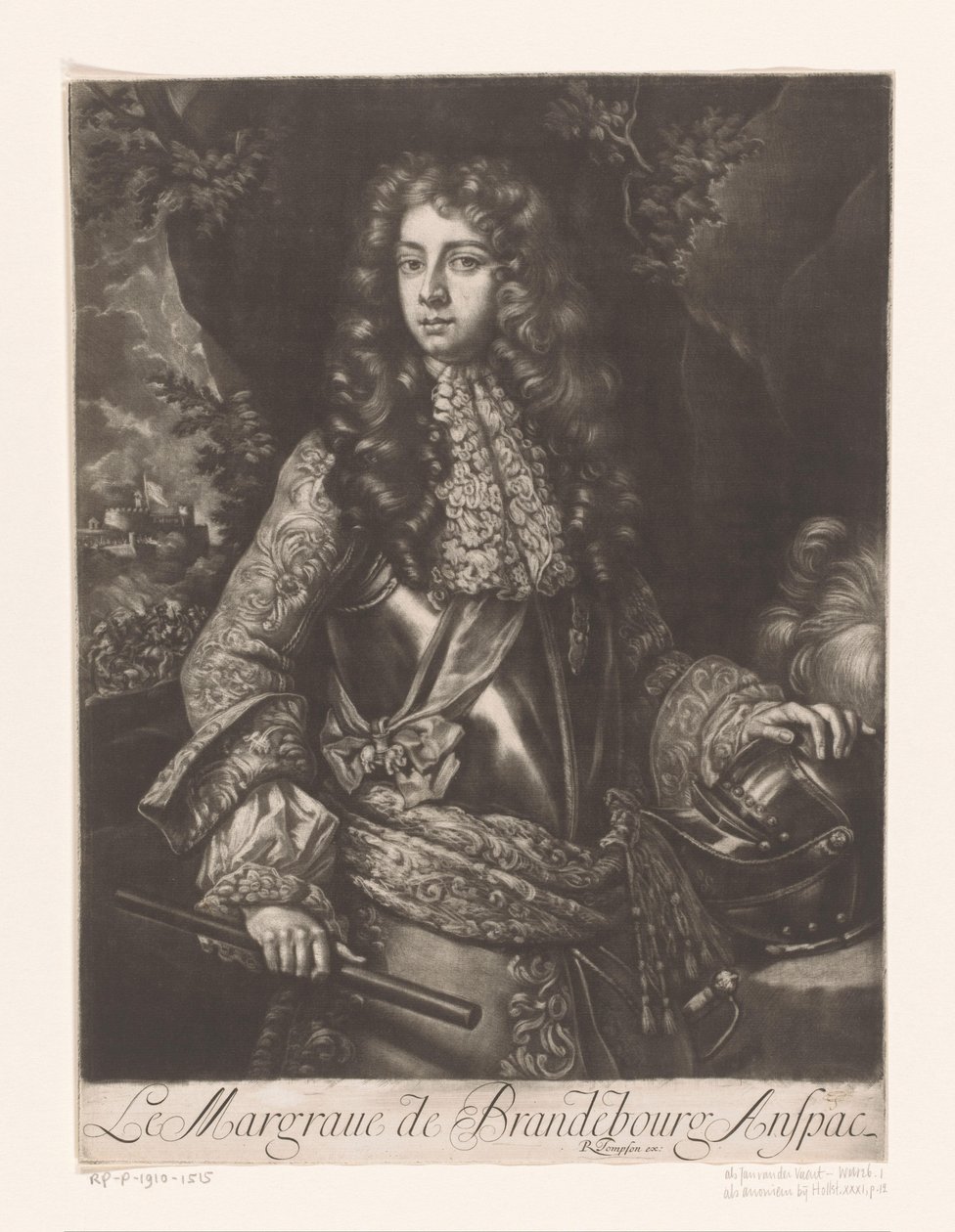 Retrato de Johan Frederick de Brandenburg-Ansbach Le Margraue de Brandebourg Anspac (título sobre objeto) de Anonymous