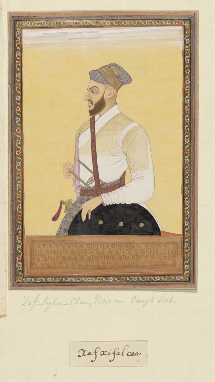Retrato de Saf-shikan Khan, que fue visir de Aurangzeb de Anonymous
