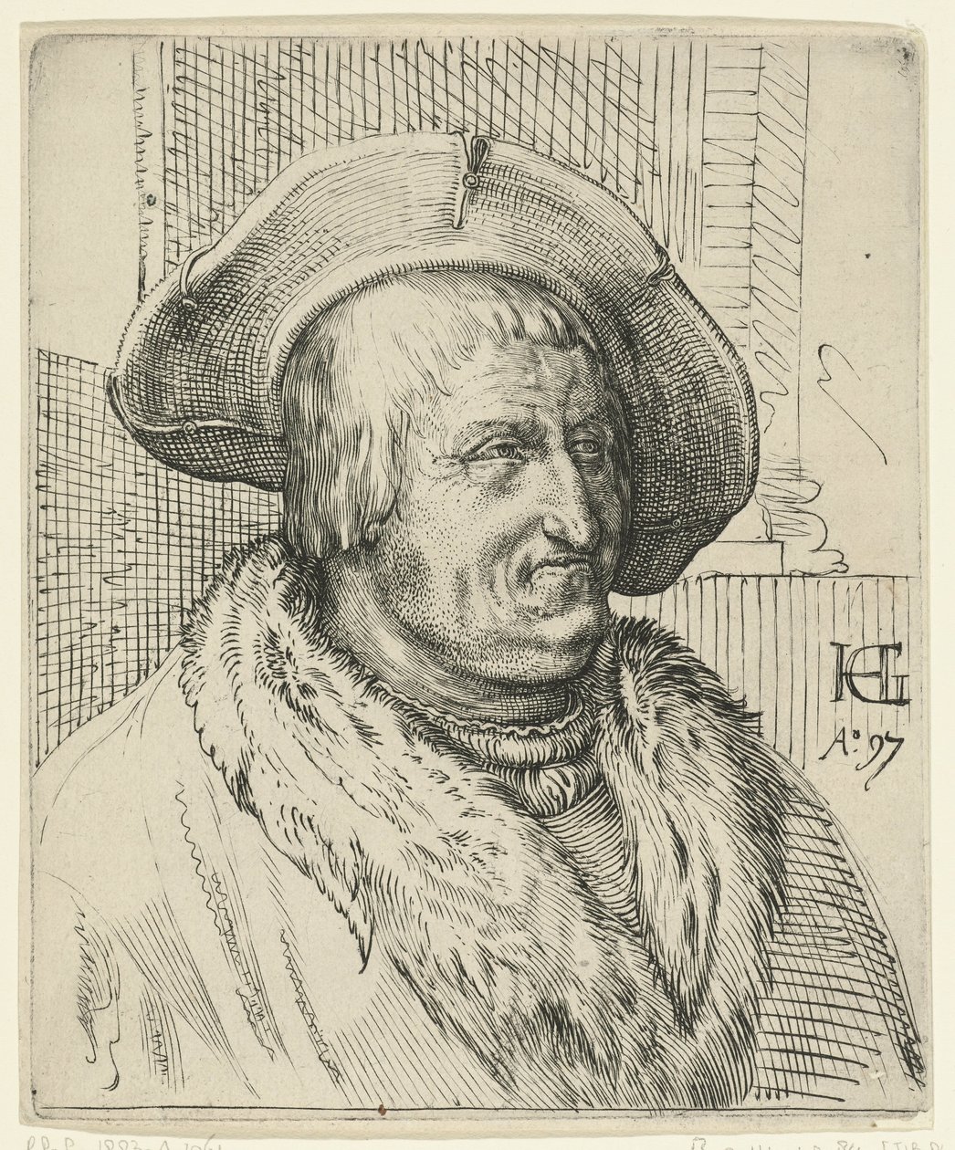 retrato, de, un, hombre, con, un, sombrero de Anonymous