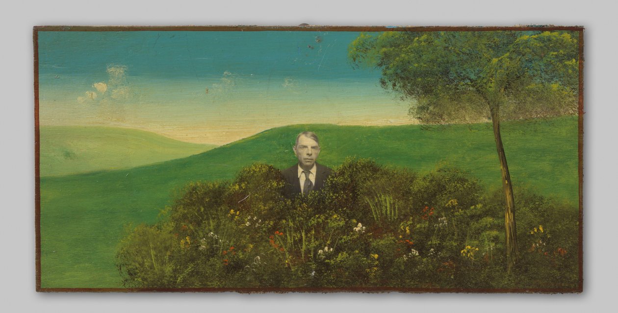 Retrato de un hombre desconocido en un paisaje pintado de Anonymous
