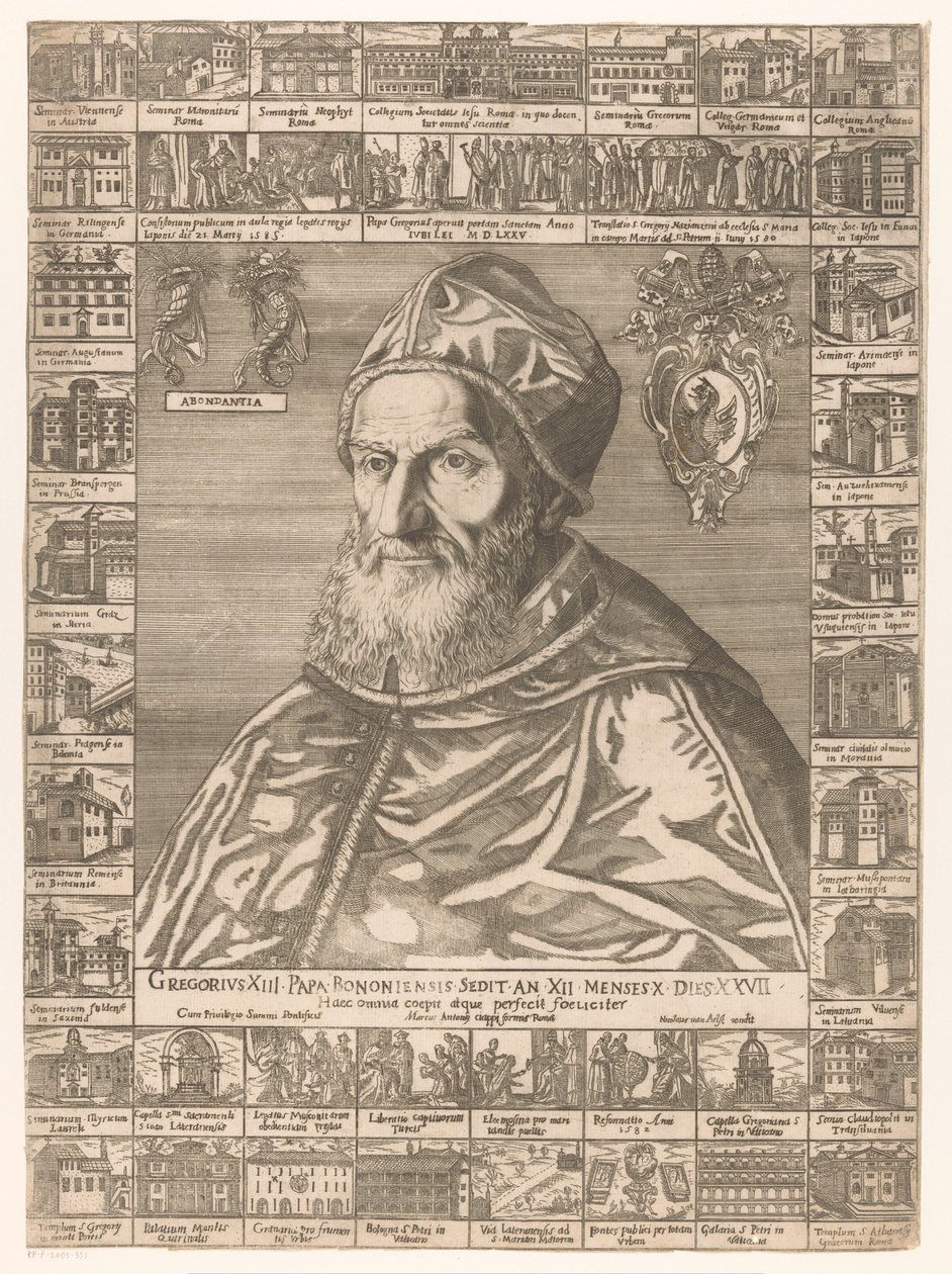 Portret van paus Gregorius XIII de Anonymous