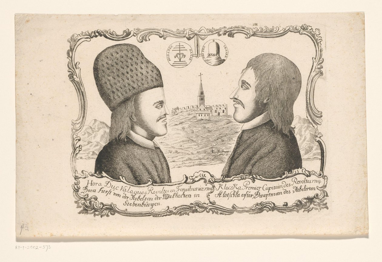 Retratos de Vasile Ursu Nicola Horea e Ion Oargă Cloșca, líderes de la revuelta en Transilvania, 1784 de Anonymous