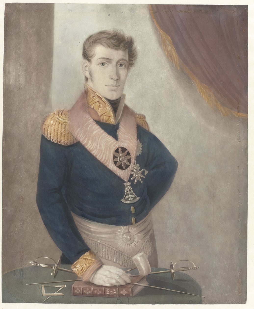 Príncipe Federico de los Países Bajos como Gran Maestre de los Francmasones, 1817 de Anonymous