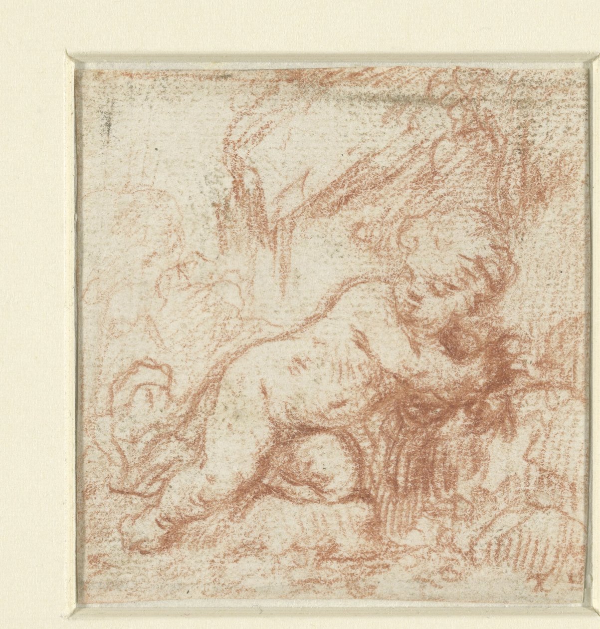 Putto en el paisaje de Anonymous