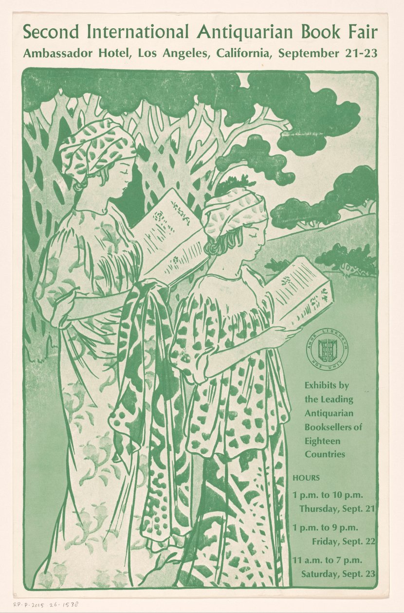 Reclamo para la Segunda Feria Internacional del Libro Antiguo de Los Ángeles
Segunda Feria Internacional del Libro Antiguo (título en el objeto) de Anonymous