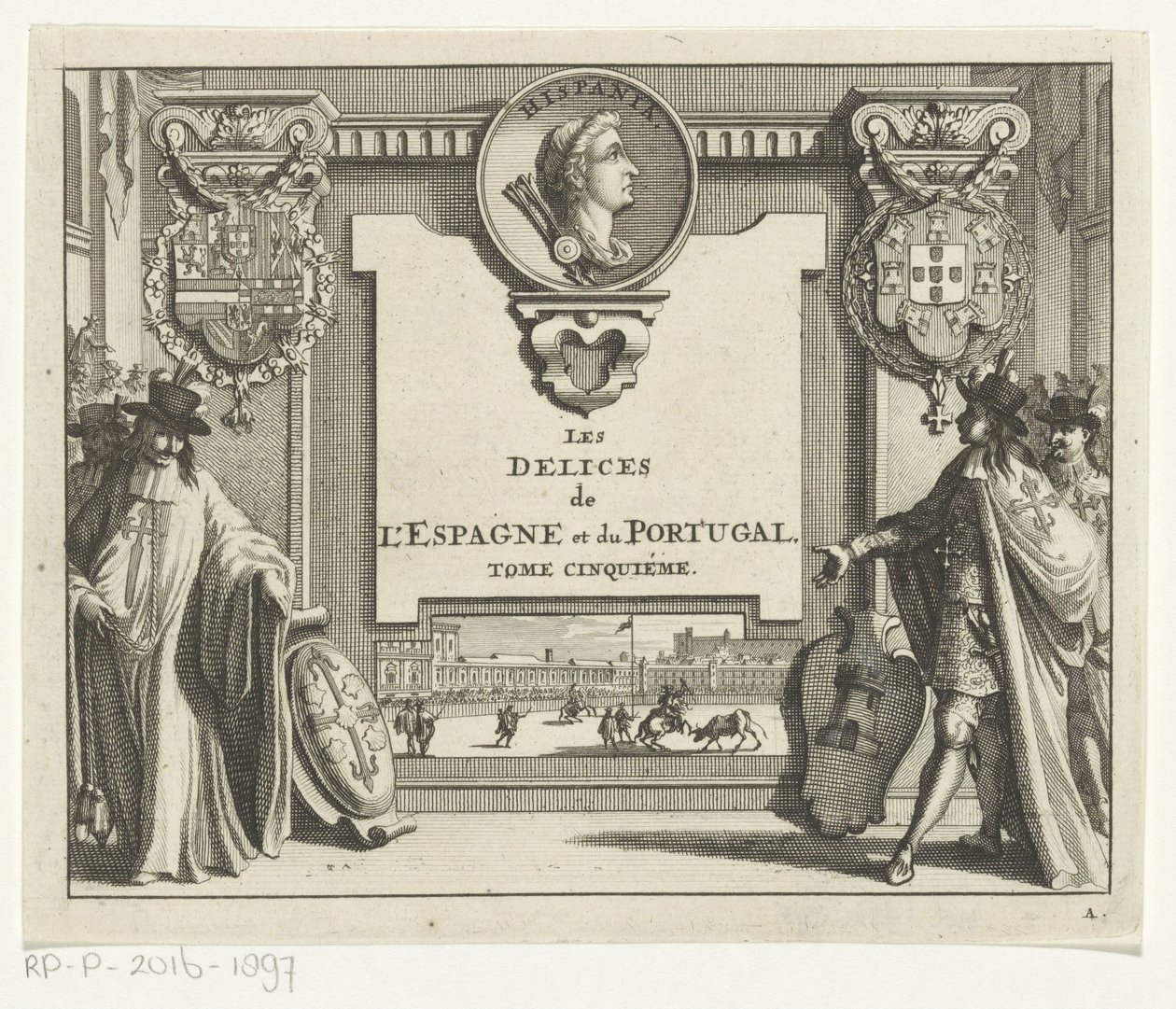 Caballeros de las Órdenes Españolas con Escudos Portada para: Juan Alvarez de Colmenar, Les Delices de l