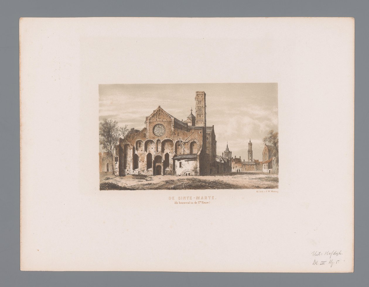 Ruinas de la Iglesia de María en Utrecht La Sainte-Marye (título sobre el objeto) de Anonymous