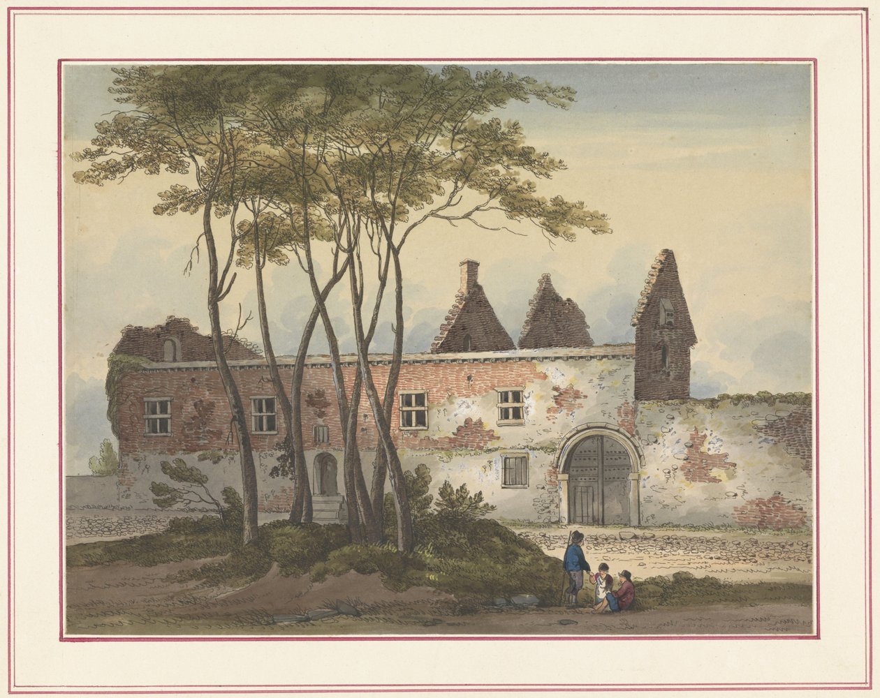 Ruina de la granja de Le Caillou Siete platos de Waterloo y sus alrededores (título de la serie) de Anonymous