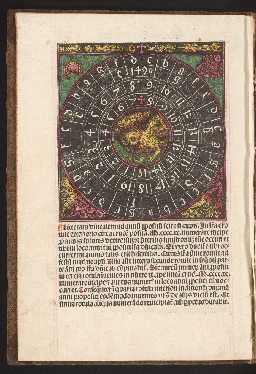 Horario para determinar la letra dominical (littera dominicalis) de Anonymous