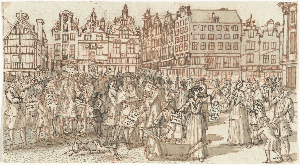 Acreedor y mendigo, 1720
La gran escena de la locura (título de la serie) de Anonymous