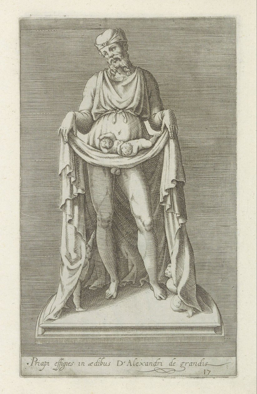 Sculptuur van Priapus retrato de Priapus en la casa de Alexander d