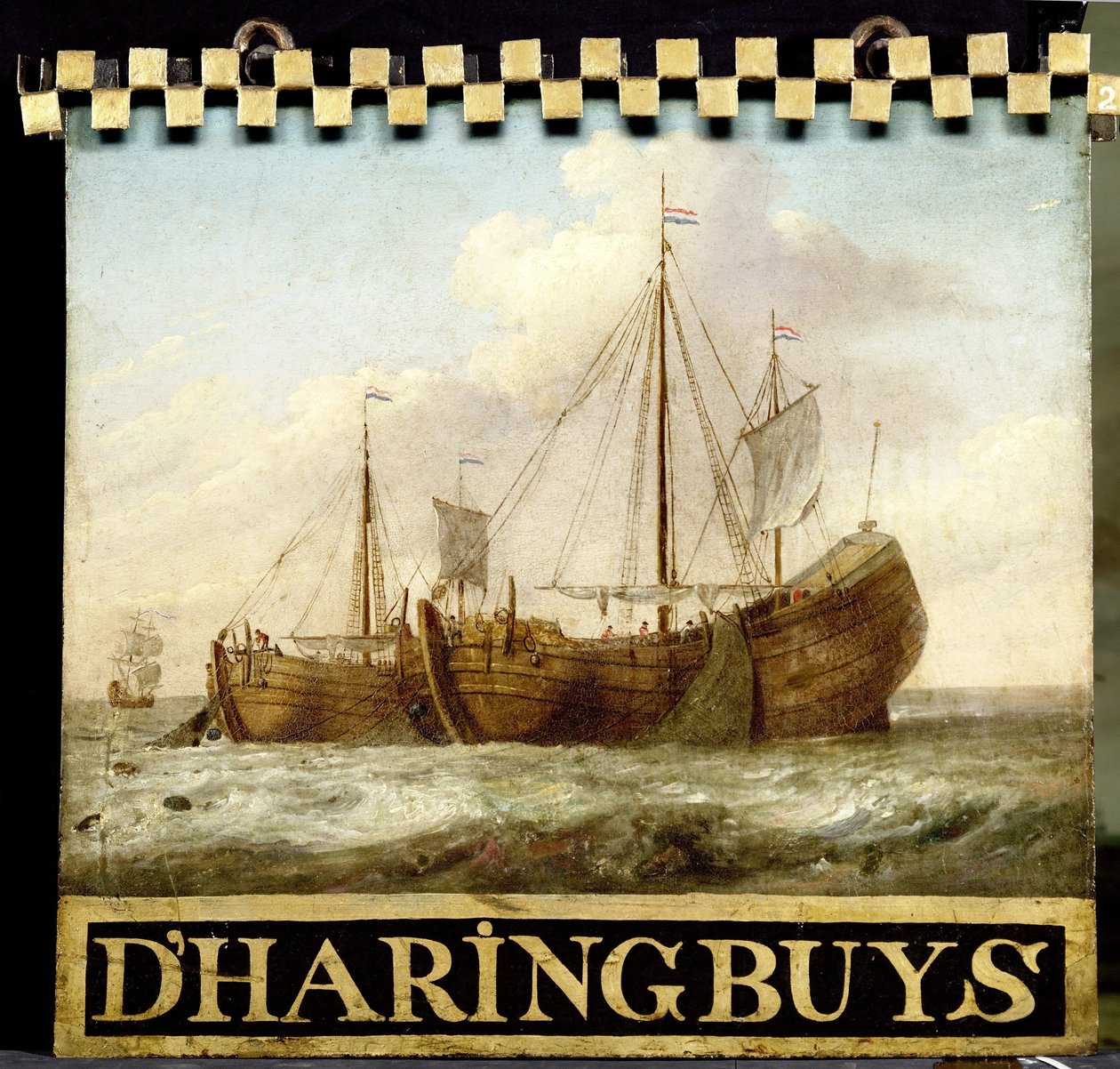 Cartel, ambos lados pintados con Herring Boats de Anonymous