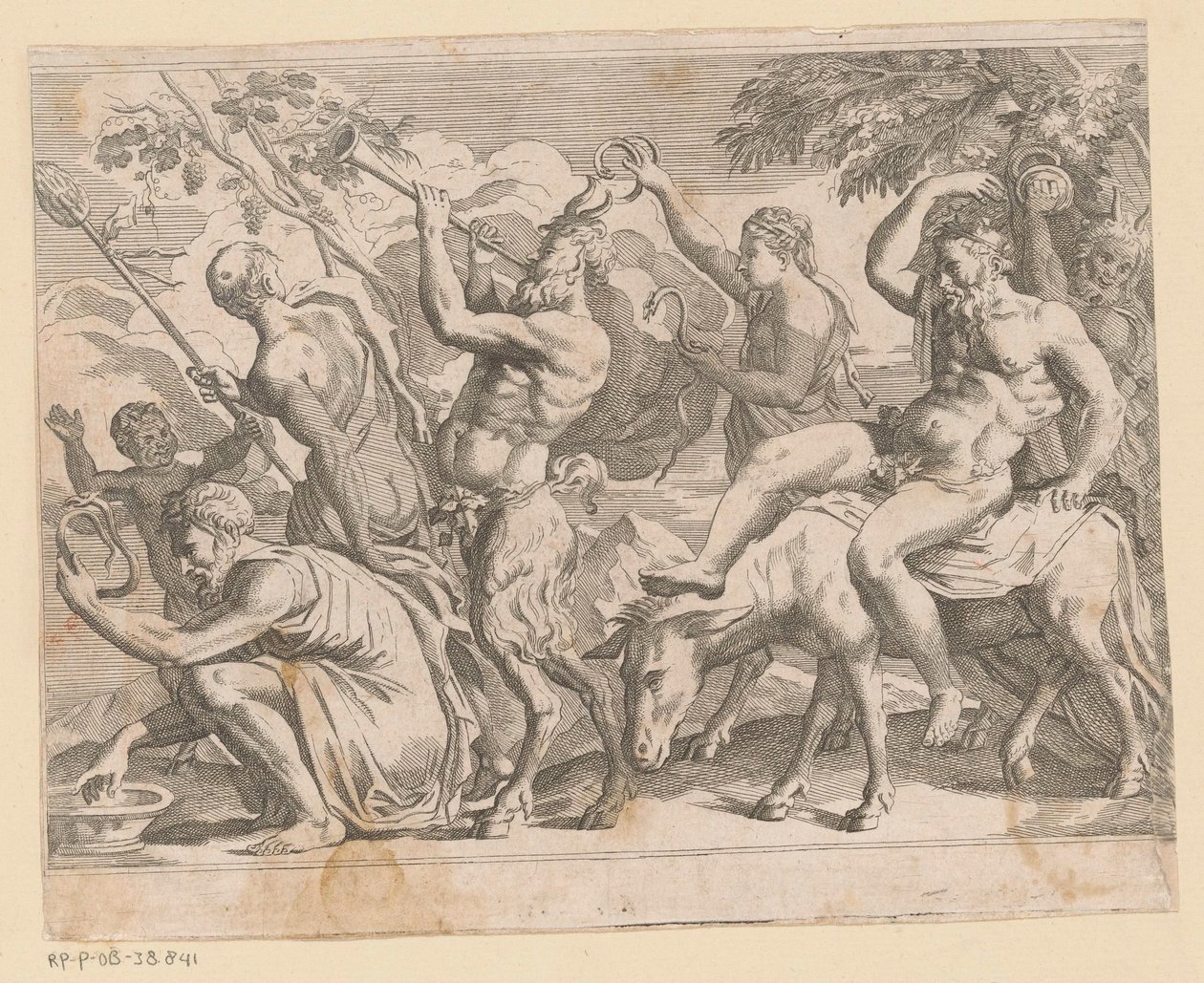 Silenus conoció a saters en maenaden de Anonymous
