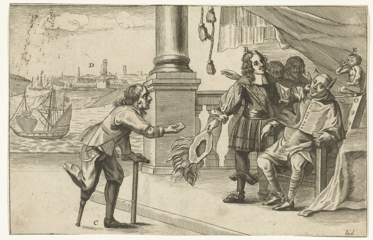 Caricatura del fallido ataque a Ostende, 1658 Diálogo de Ostenden (título sobre objeto) de Anonymous