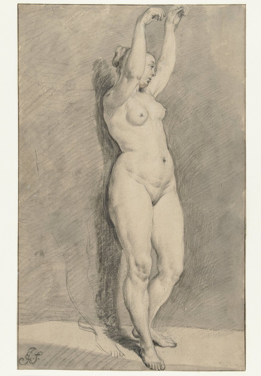 Desnudo femenino de pie de Anonymous
