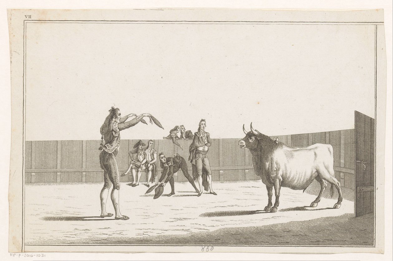 Torero con banderillas Colección de las principales suertes de una corrida de toros (título de serie sobre objeto) Colección de las maniobras taurinas más importantes (título de la serie) de Anonymous
