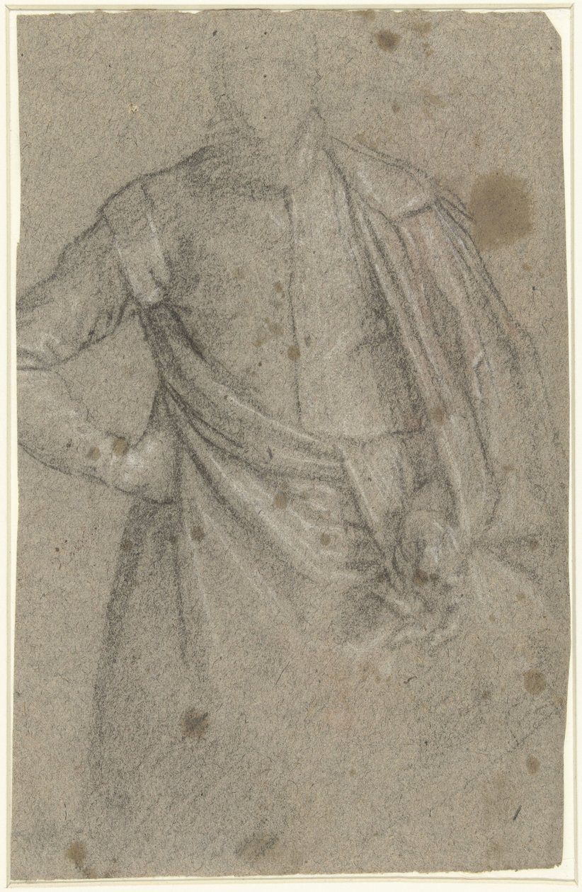 Estudio para el retrato de un hombre con capa de Anonymous