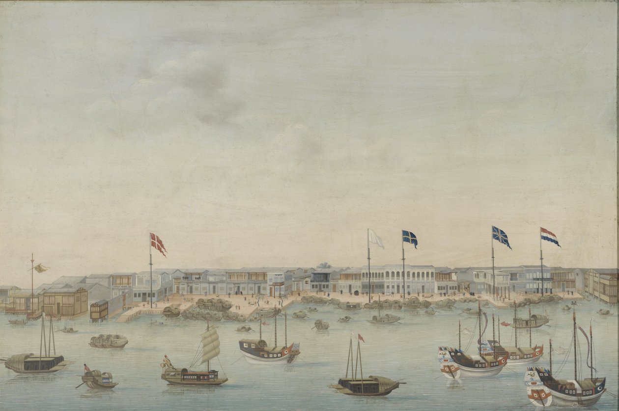 Tres vistas del río Perla: Cantón, Macao, Whampoa
Vista de la rada de Cantón de Anonymous