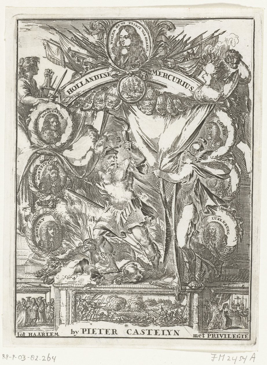 Portada del Mercury holandés del año 1673 (título sobre el objeto) de Anonymous