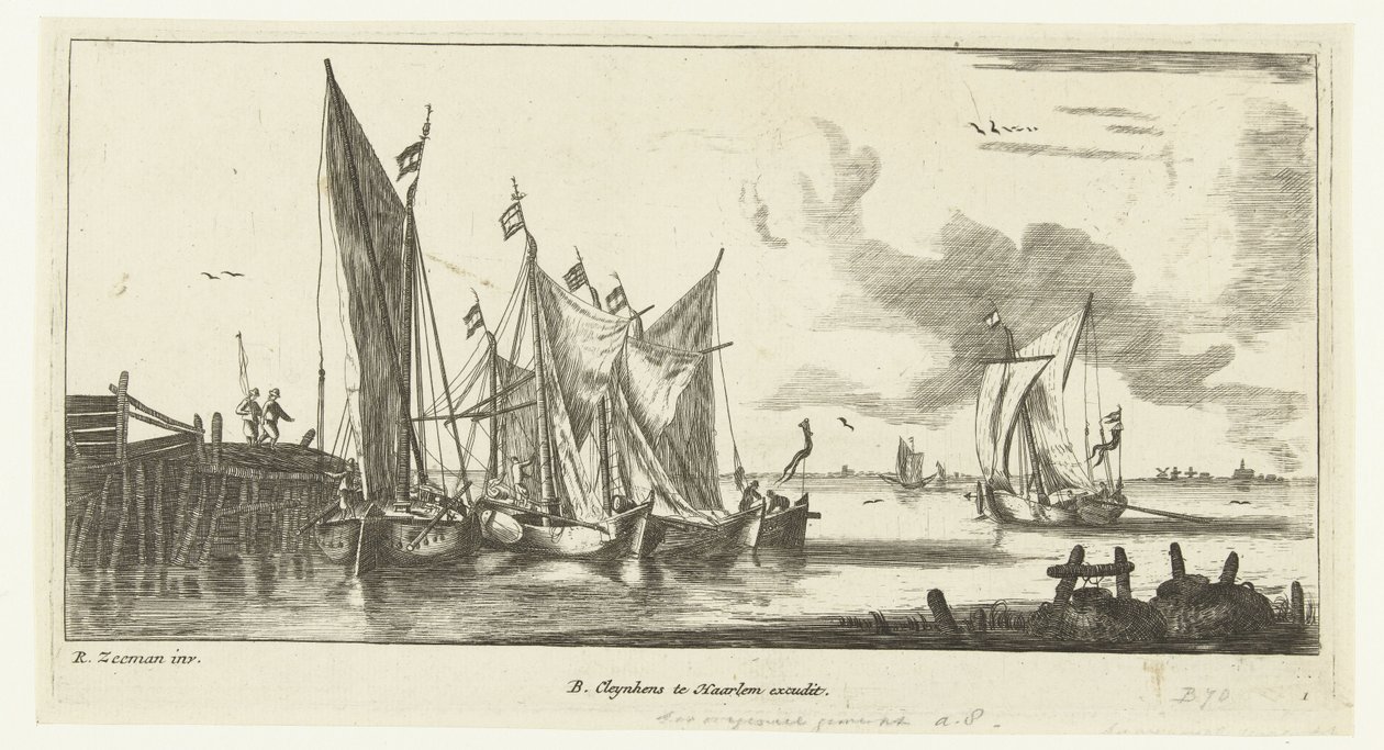 Barcos turísticos o barcos de pesca Spaarndam Paisajes marinos e imágenes de barcos (título de la serie) de Anonymous