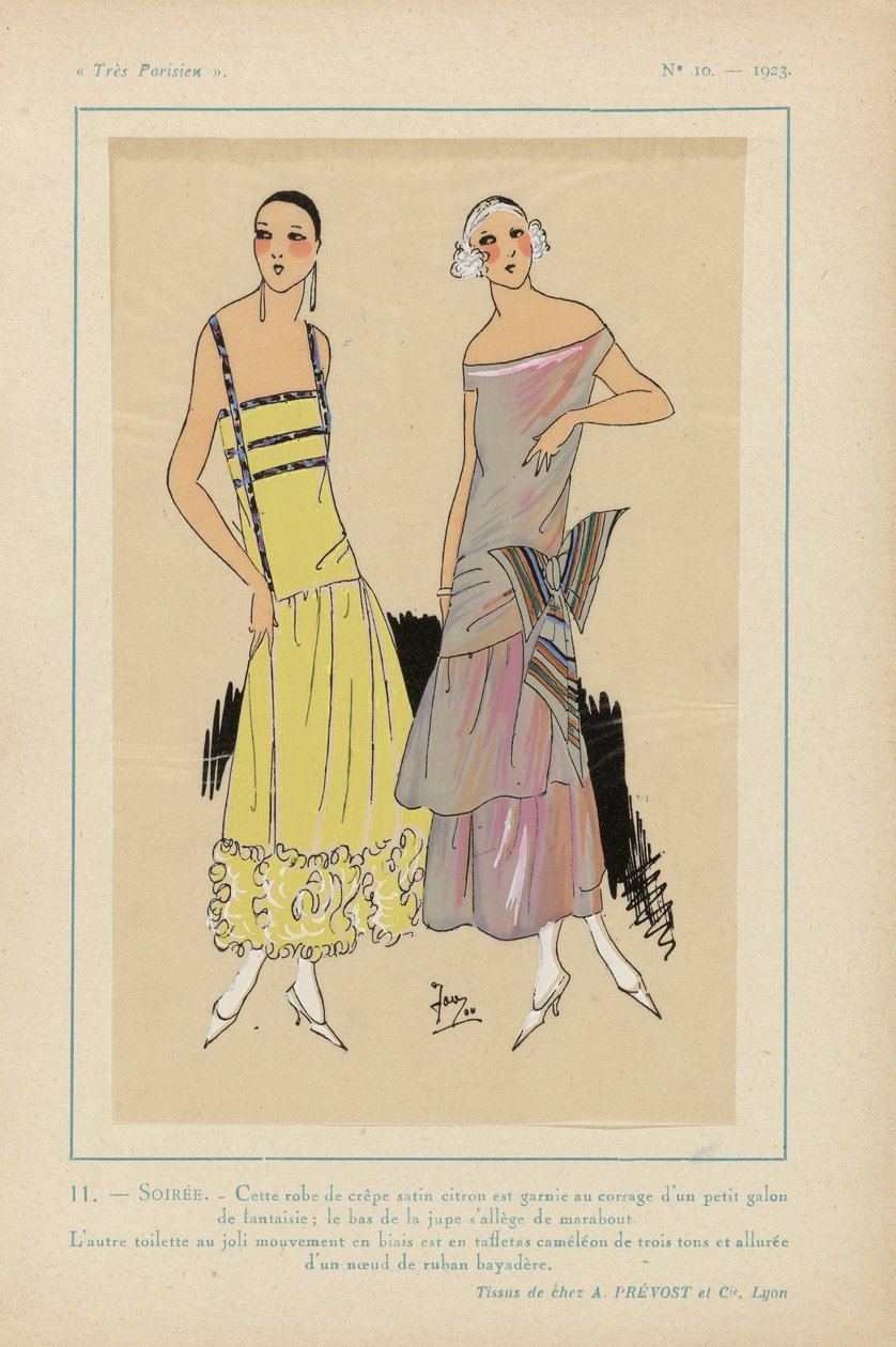 Muy parisino, 1923, nº 10: 11. - TARDE. - Este vestido de crepé... de Anonymous