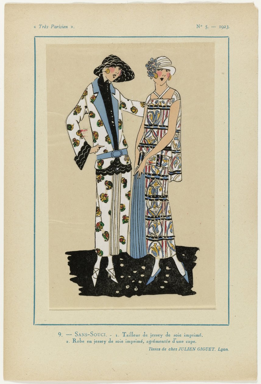 Muy parisino, 1923, nº 5: 9.- SANS-SOUCI. 1. Traje de punto... de Anonymous