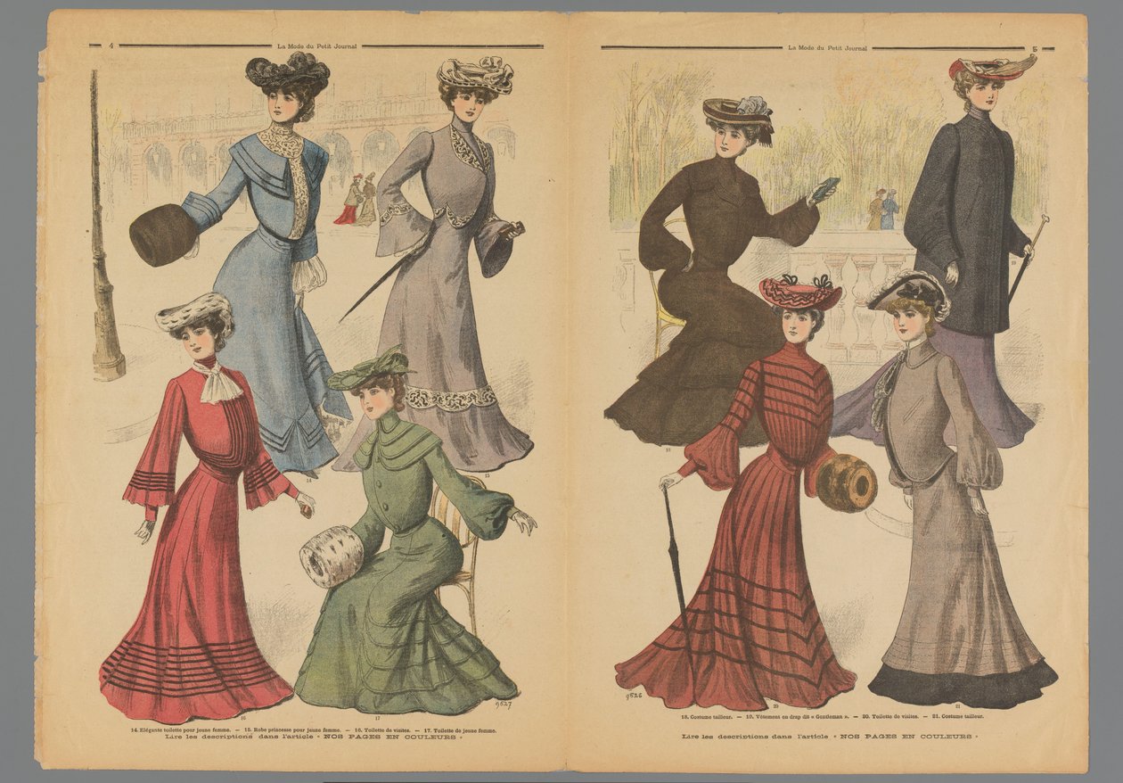 Dos páginas de La Mode du Petit Journal, 10 de noviembre de 1902 de Anonymous