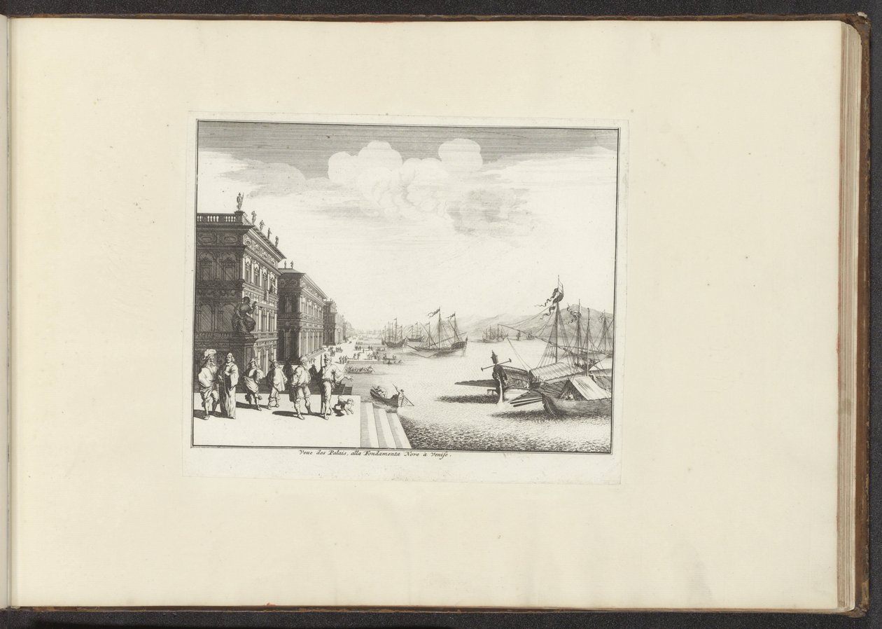 Palacios venecianos sobre el agua Vue des Palais, alle Fondamente Nove à Venise (título sobre objeto) Palacios y Monumentos de Venecia, Livorno, Nápoles y Roma (título de la serie) de Anonymous