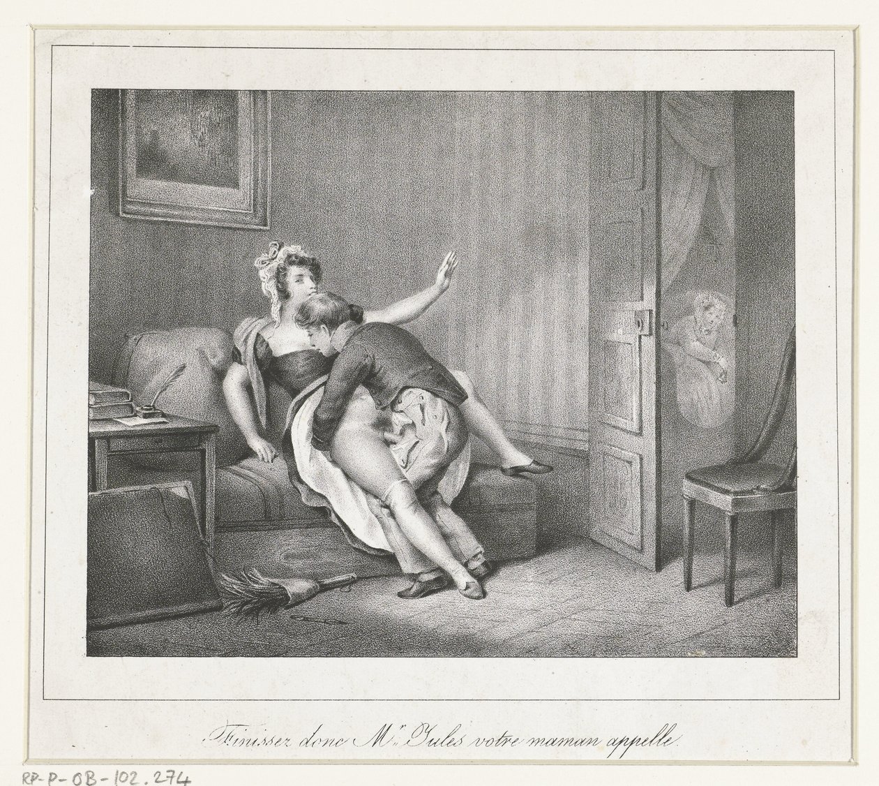 Pareja haciendo el amor en un sofá Finissez donc Sr. Jules votre maman appelle. (título en el objeto) de Anonymous