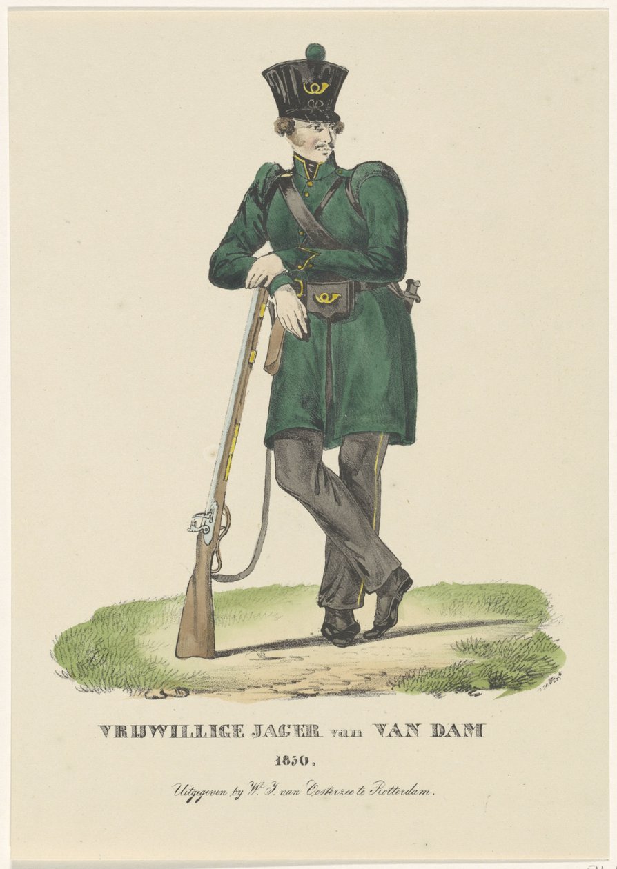 Cazador voluntario de Van Dam, 1830 Cazador voluntario de Van Dam 1830 (título sobre el objeto) de Anonymous
