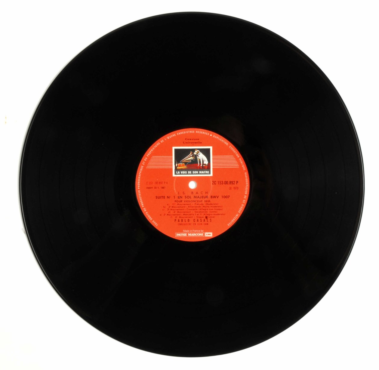 Disco de vinilo de 33 rpm de la marca 