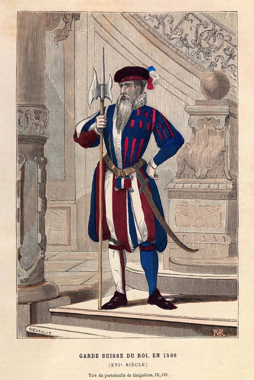 Un Guardia Suizo del Rey en 1586 (Enrique III) - Miembro de la Guardia Suiza del Rey de Anonymous Anonymous