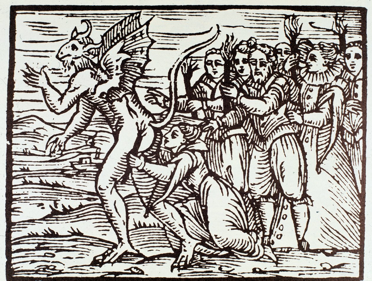 Una bruja besa a Satanás (grabado) de Anonymous Anonymous