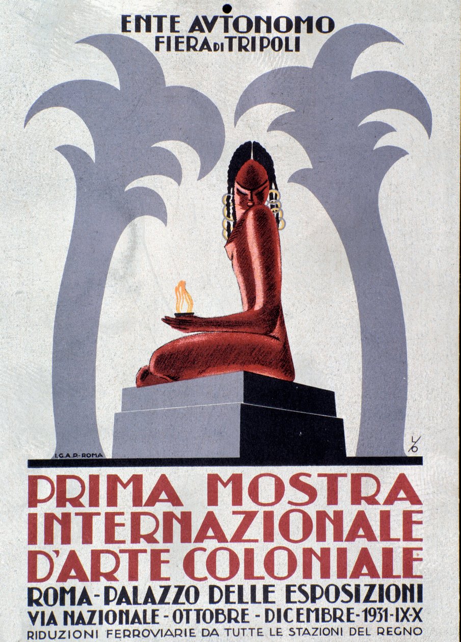 Cartel publicitario para la Primera exposición de arte colonial de Anonymous Anonymous
