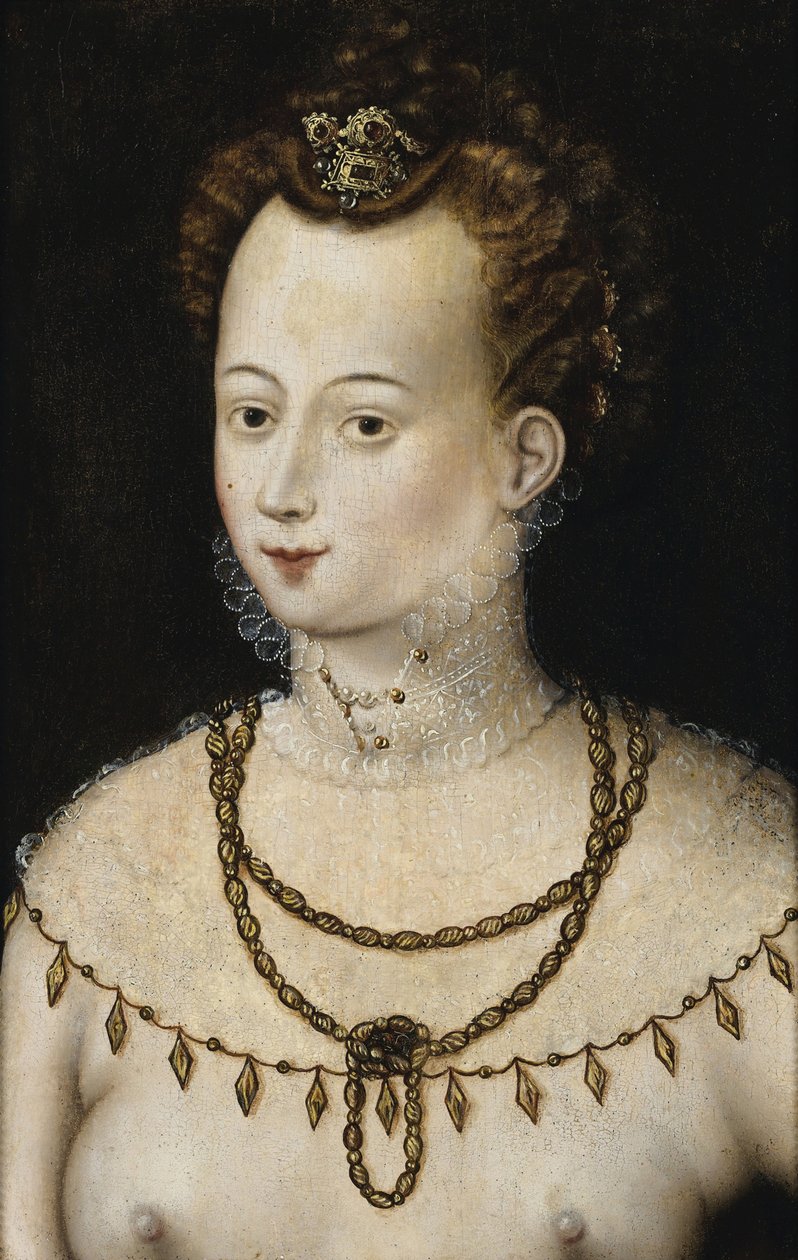 Alegoría de la belleza, retrato de una joven de Anonymous Anonymous