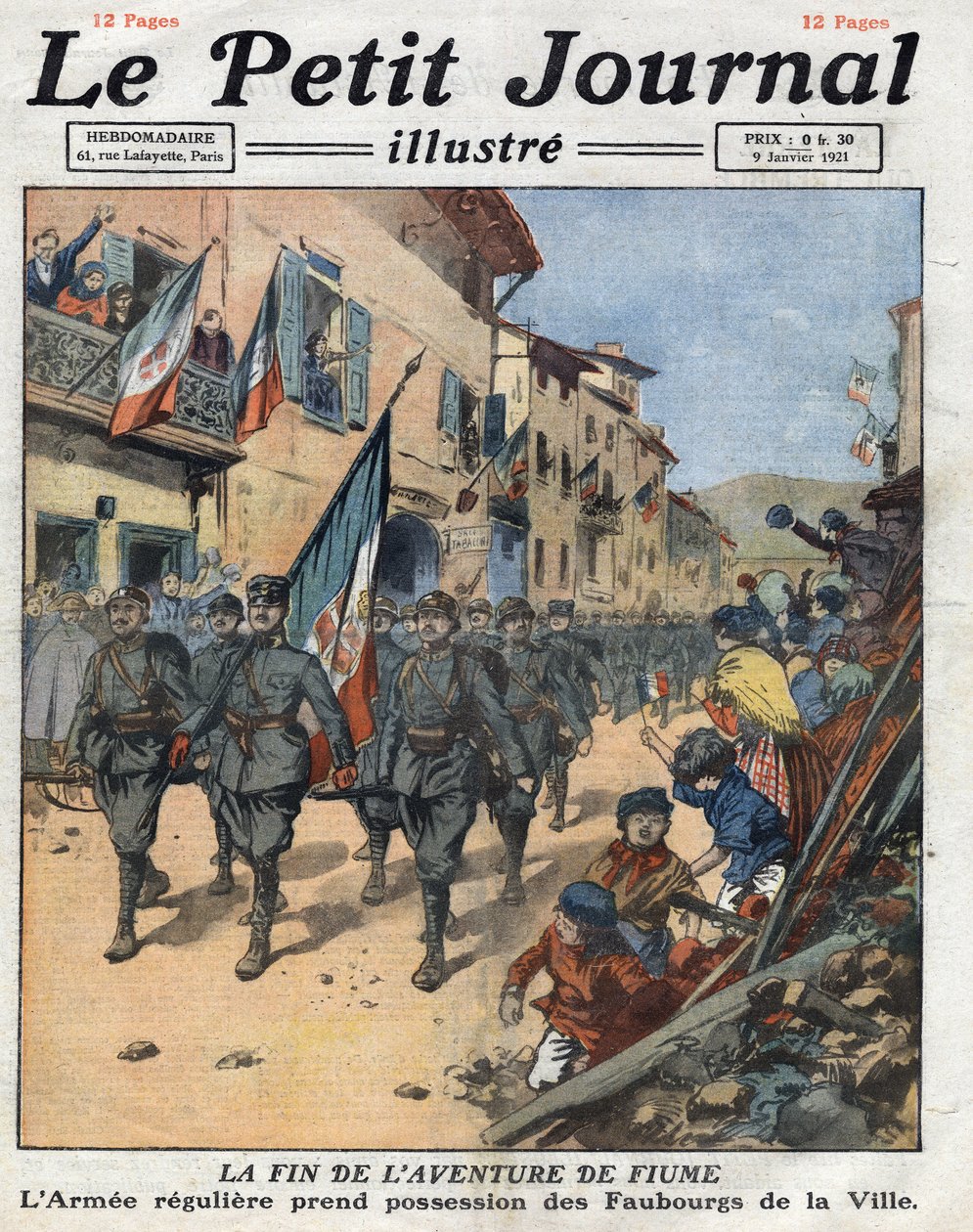 Como resultado del tratado de Rapallo, Fiume (Rijeka) se convirtió en un estado libre, el ejército italiano, que acababa de expulsar a Gabriele d