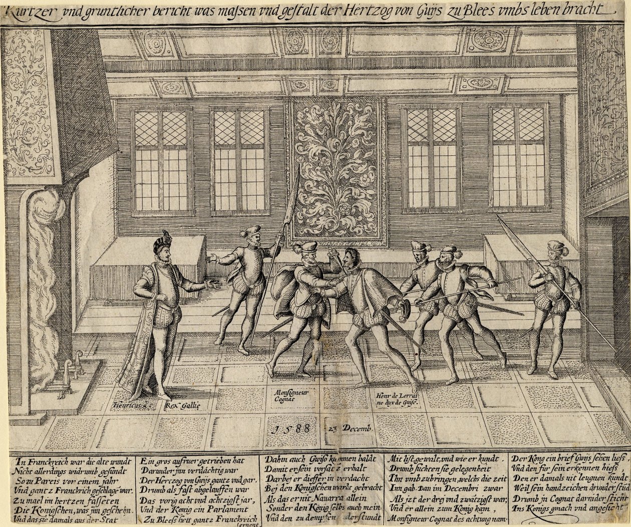 Asesinato del duque de Guisa (Henri Ier de Lorraine, llamado el Balafré) de Anonymous Anonymous