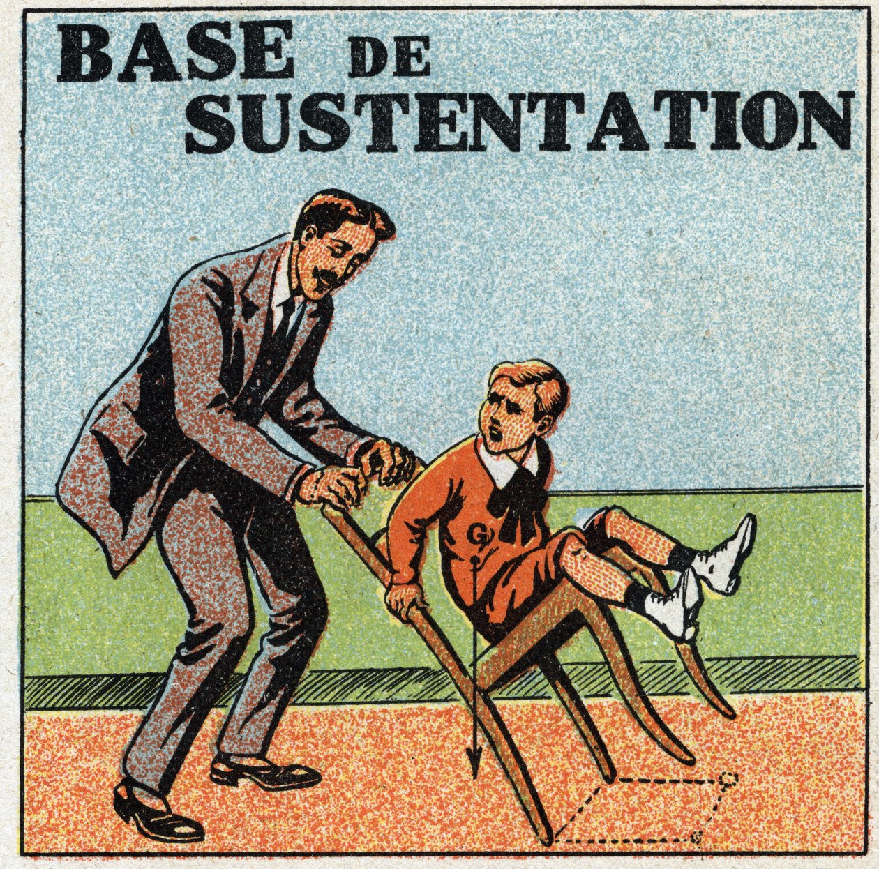 Equilibrio de sólidos: base para sostener. Ilustración anónima de 1925. Colección privada. de Anonymous Anonymous